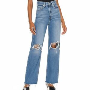 LEVI'S Premium High Rise Loose Jean Size 24 Cut Off Raw Hem